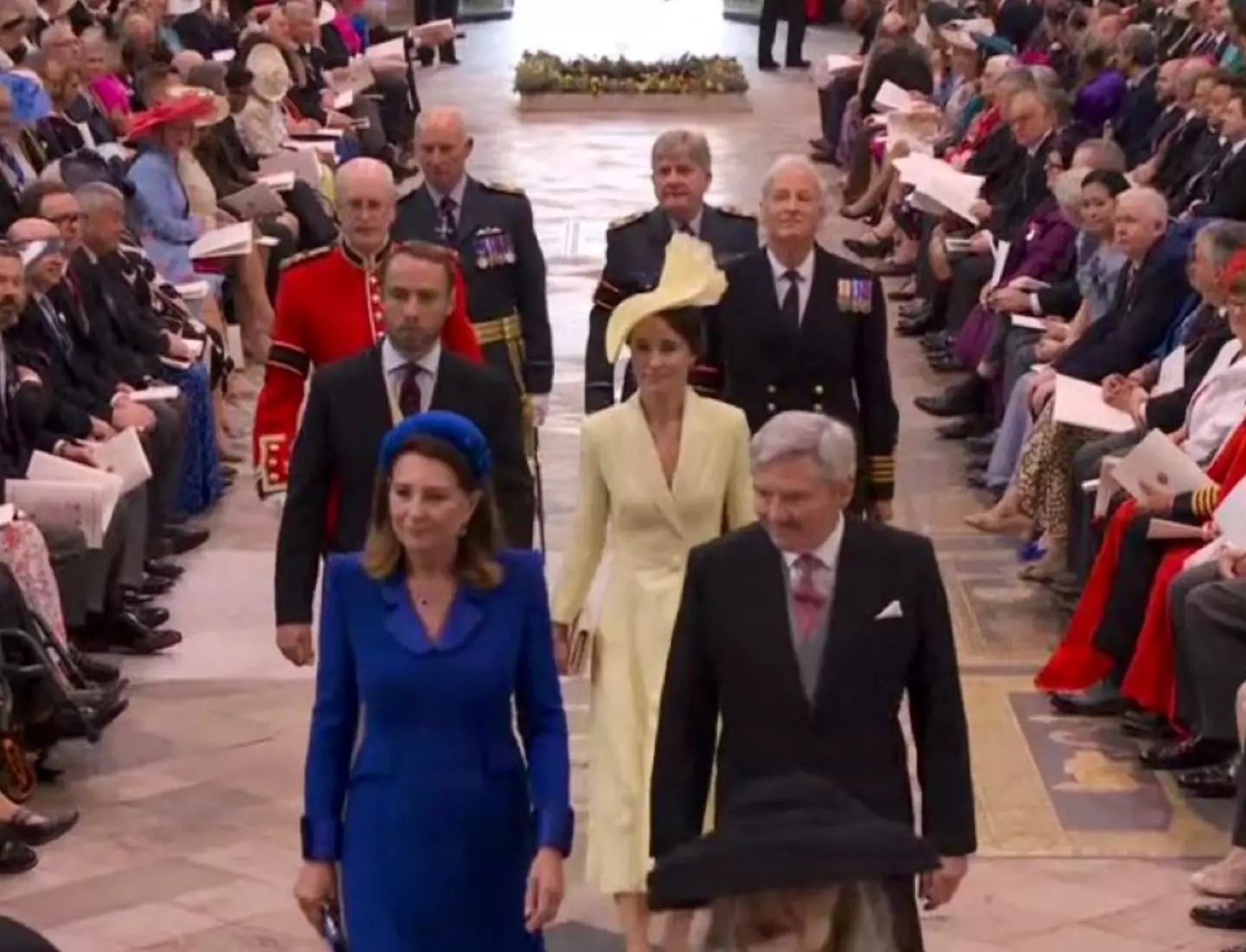 Some guests have been spotted chewing gum at the coronation.