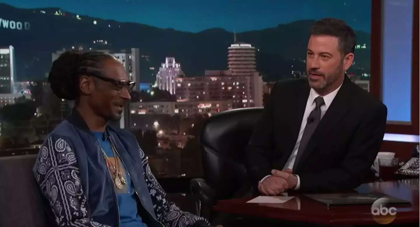 Snoop holds Nelson in high regard when it comes to smoking. (YouTube/Jimmy Kimmel Live)