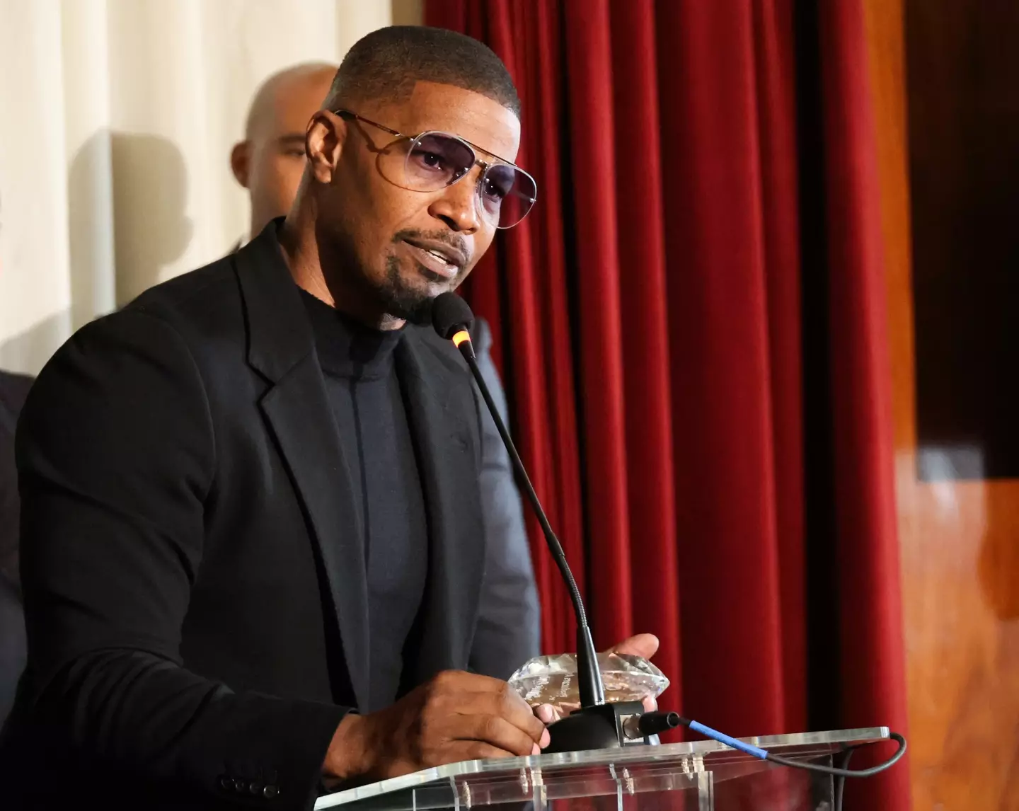 Jamie Foxx told the audience at the AAFCA that he'll open up about his situation soon. (Kayla Oaddams/Getty Images)
