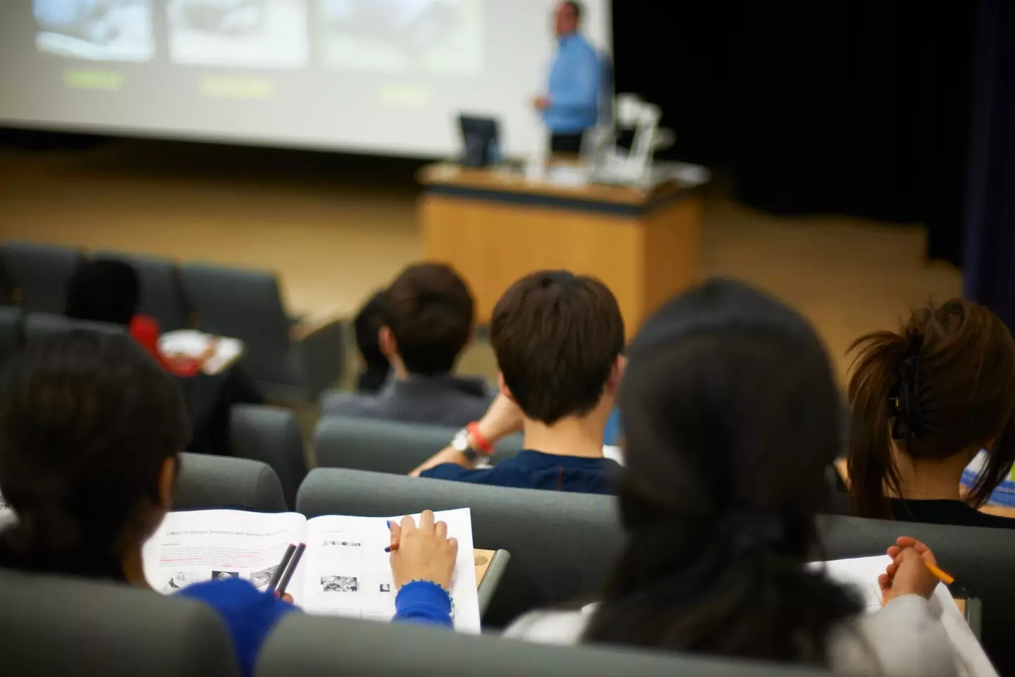Students in a lecture hall (Getty Stock Images)