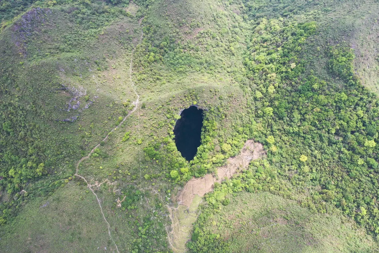 Guangxi is well-known for sinkholes.