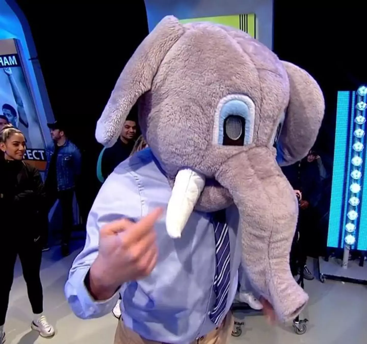 Yes, it's a man in an elephant suit.