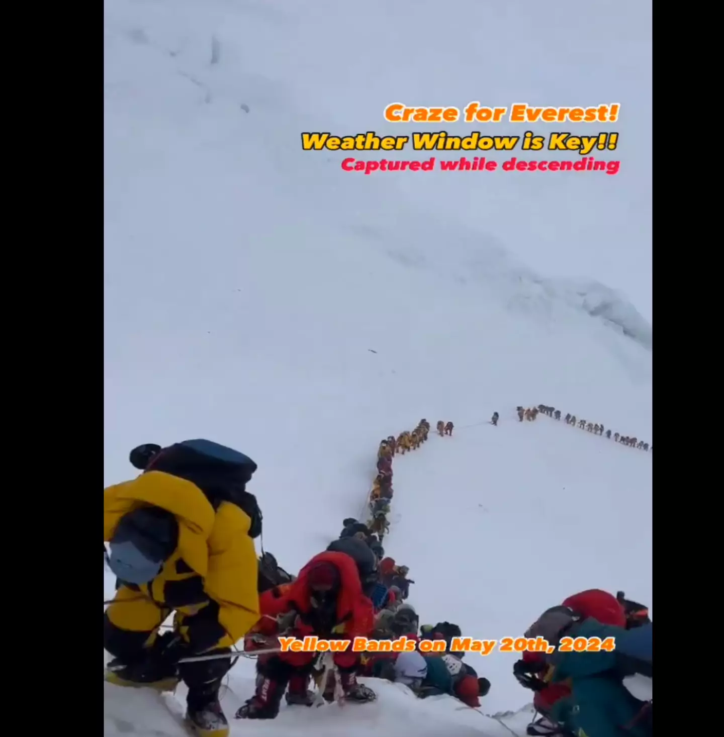 The queues on Everest. (Instagram @everester.raj)