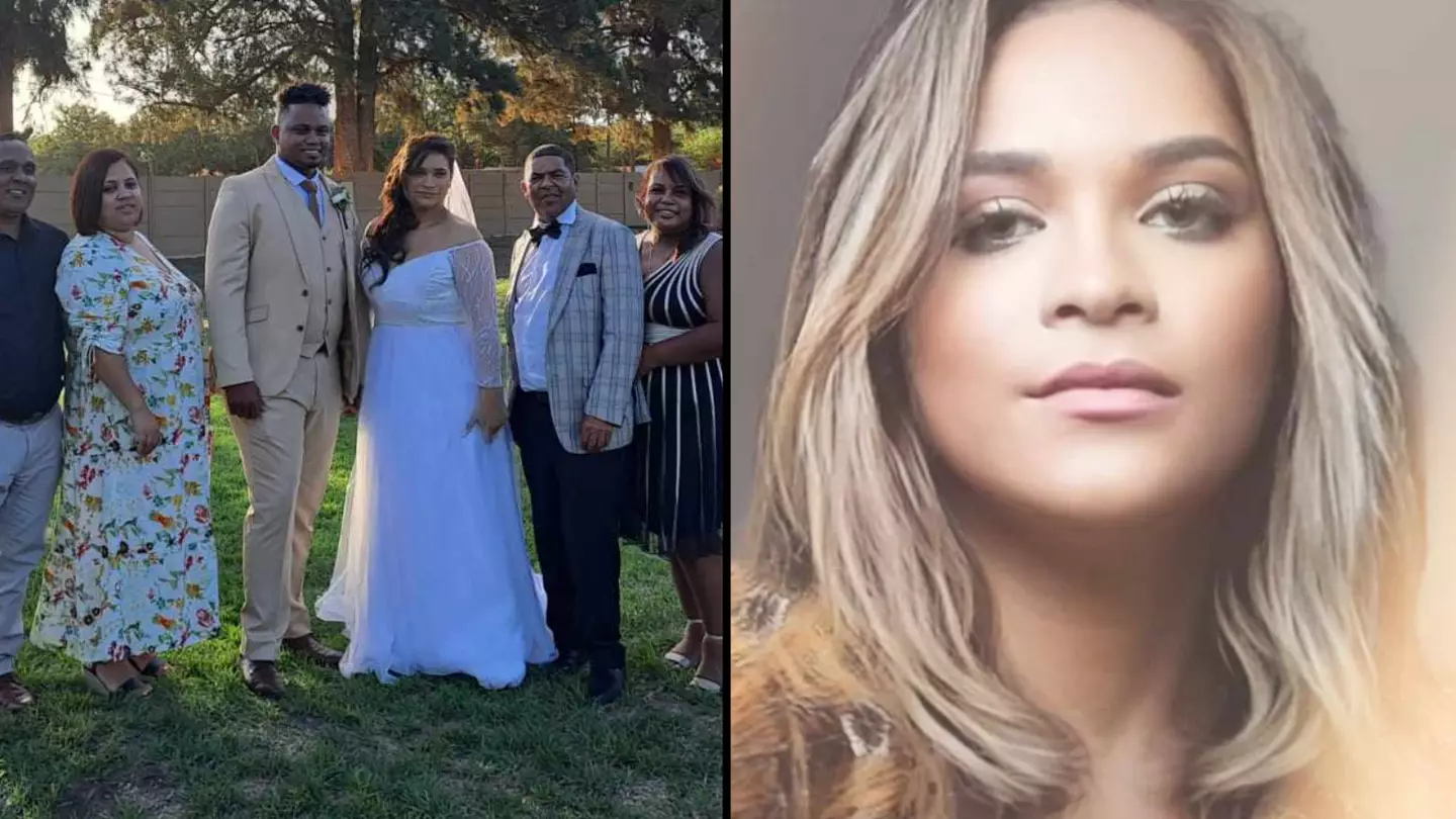 Woman taken at birth and brought up by kidnapper walks down the aisle with both 'dads'