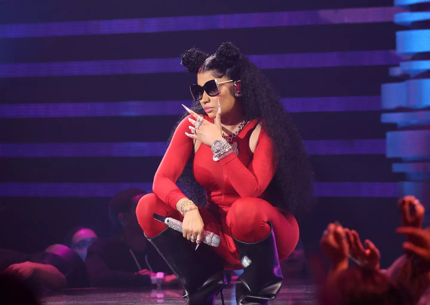 Nicki Minaj couldn't make her show as she'd been arrested in Amsterdam. (Mike Coppola/Getty Images for MTV)