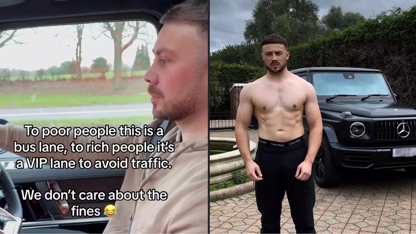 Young millionaire slammed after calling out 'broke people' for not using bus lanes as 'VIP road'
