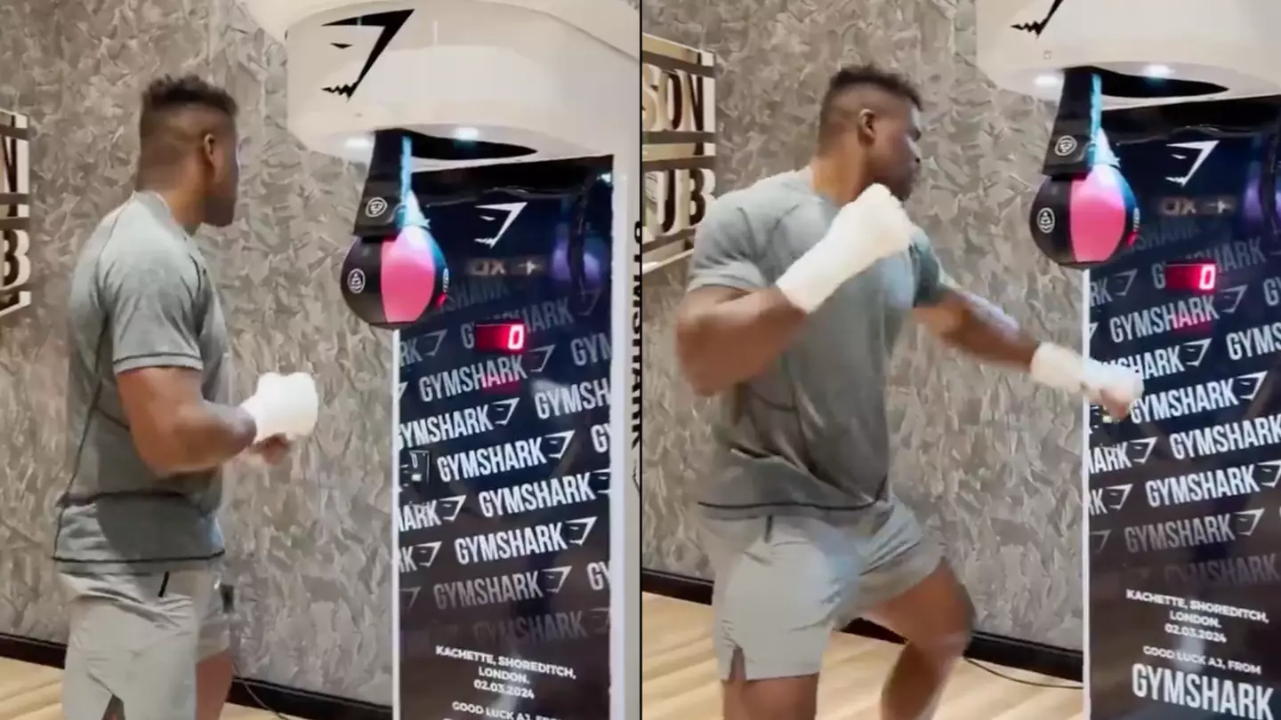 Francis Ngannou completes punch machine with ‘little effort’ ahead of Anthony Joshua fight