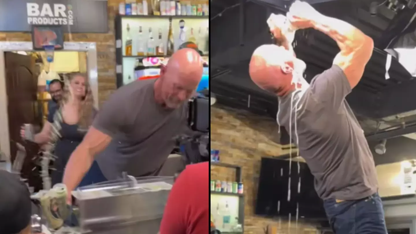 'Stone Cold' Steve Austin surprised guests at bar by doing iconic beer chug