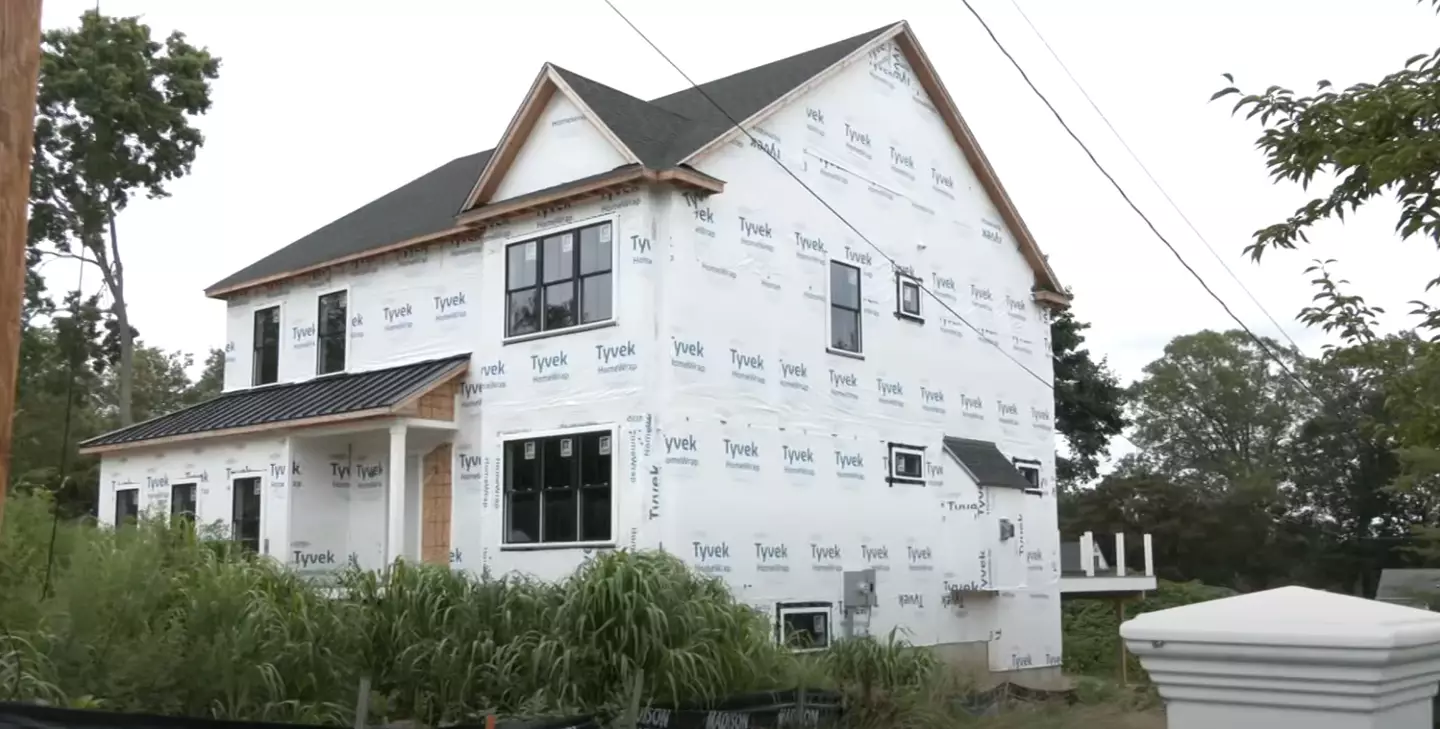 Dr Daniel Kenigsberg was left stunned when a four-bed home was erected on his land. (NBC New York)