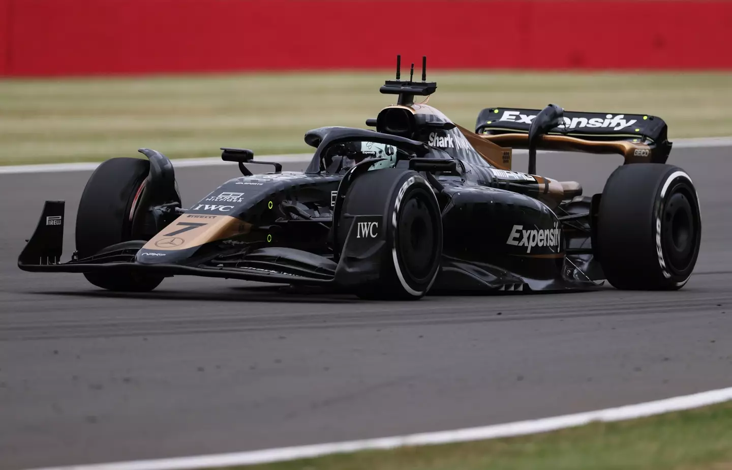 The A-lister raced around Silverstone at 150mph.