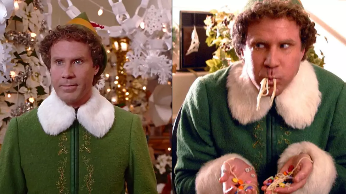 In Elf (2003), Buddy buys a lingerie for his dad. The same