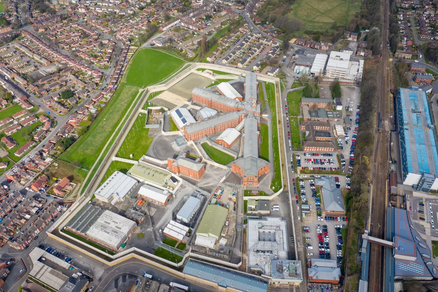Aerial view of HMP Wakefield. (Duncan Cuthbertson/ Getty Images)