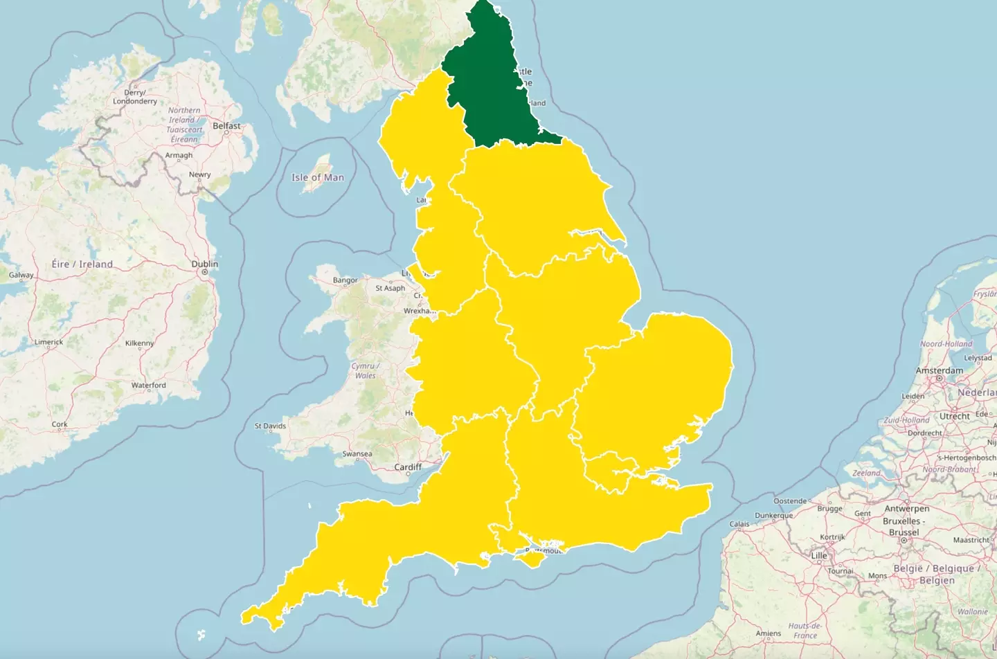 The yellow heat-health alert is in place across the majority of the UK. (UK Health Security Agency)