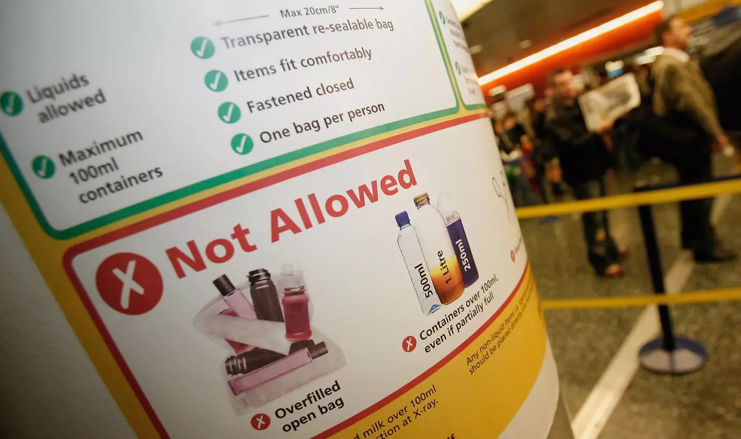 You can't take liquids larger than 100ml through airport security under current rules (Daniel Berehulak/Getty Images)