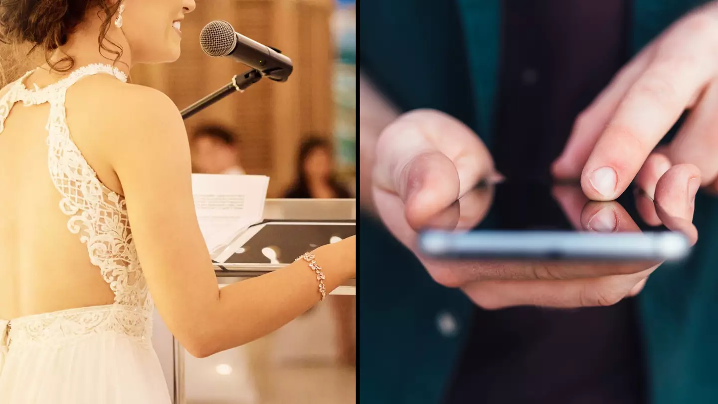 Wedding guests shocked as bride reads out fiancé's cheating texts instead of vows