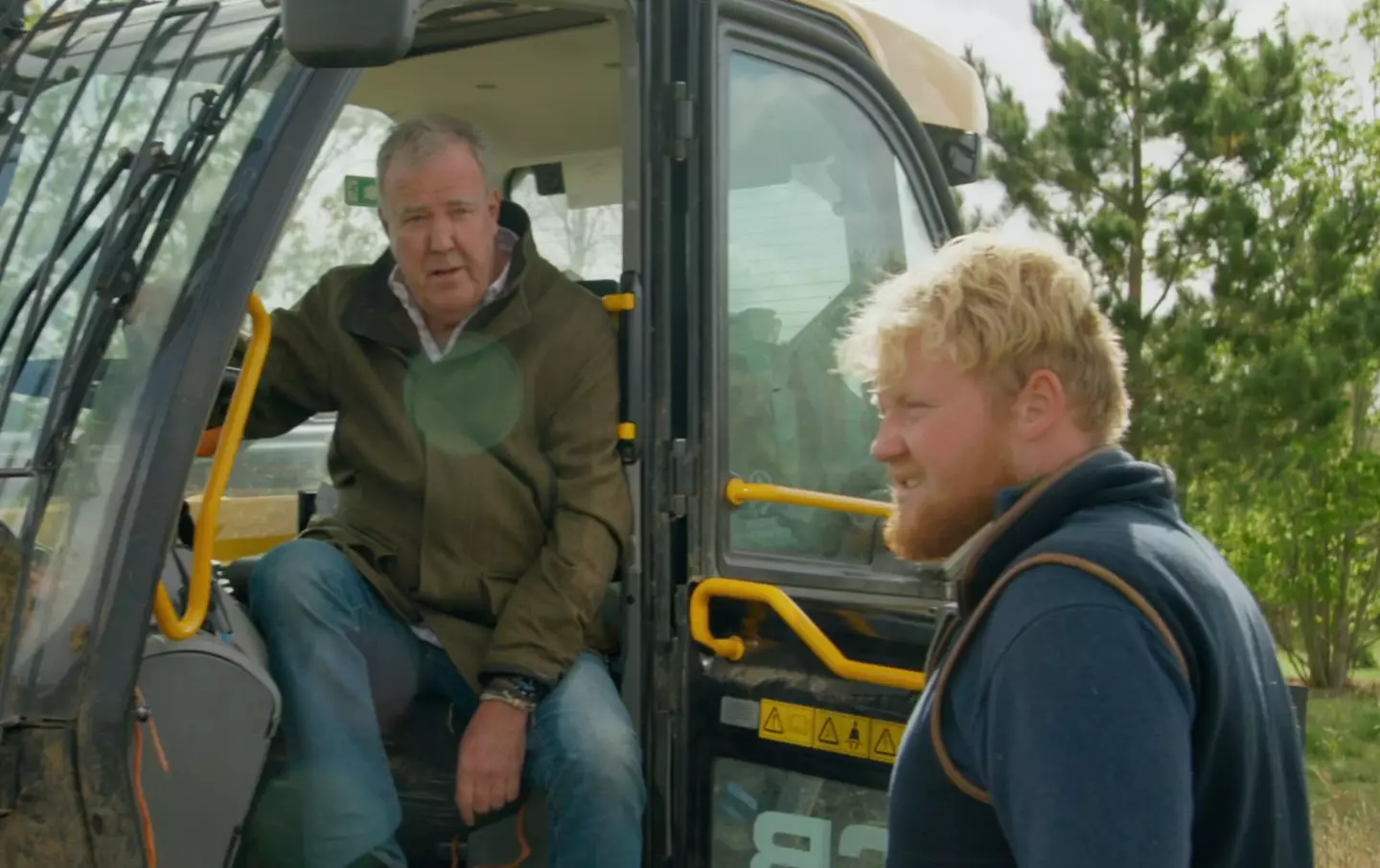 Jeremy Clarkson and Kaleb Cooper. (Prime Video)