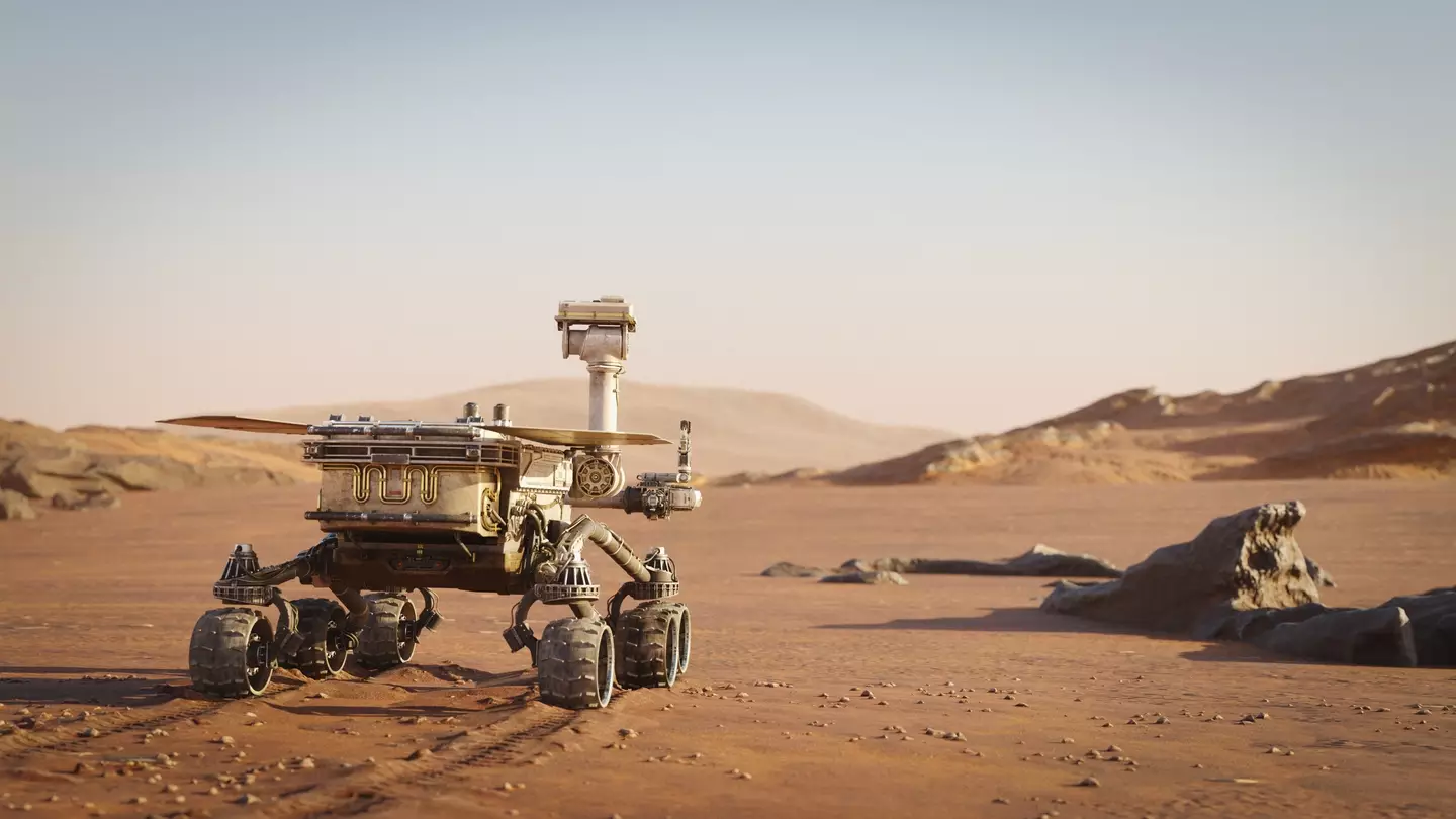 CGI of a Mars rover in action on the Red Planet (Getty Stock Images)