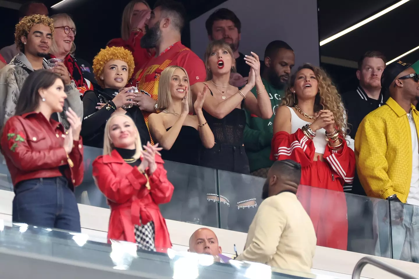 Taylor Swift was at the Super Bowl to cheer on boyfriend Travis Kelce, and also because lots of famous people go there.