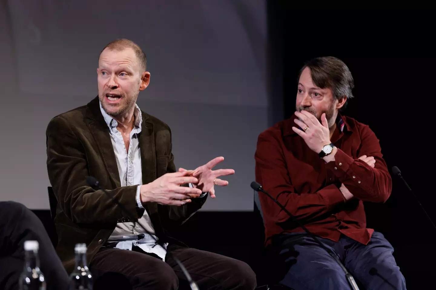 Robert Webb and David Mitchell at the reunion this month.
