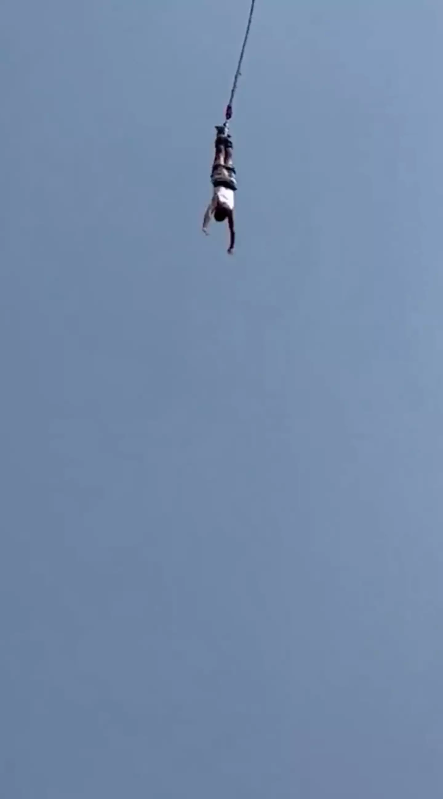 The tourist identified as Mike decided to try bungee jumping.