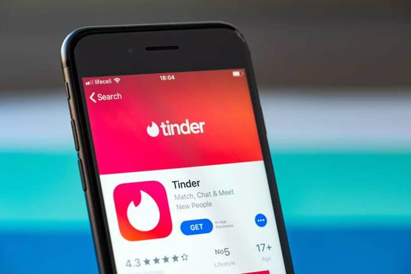 The Tinder app.
