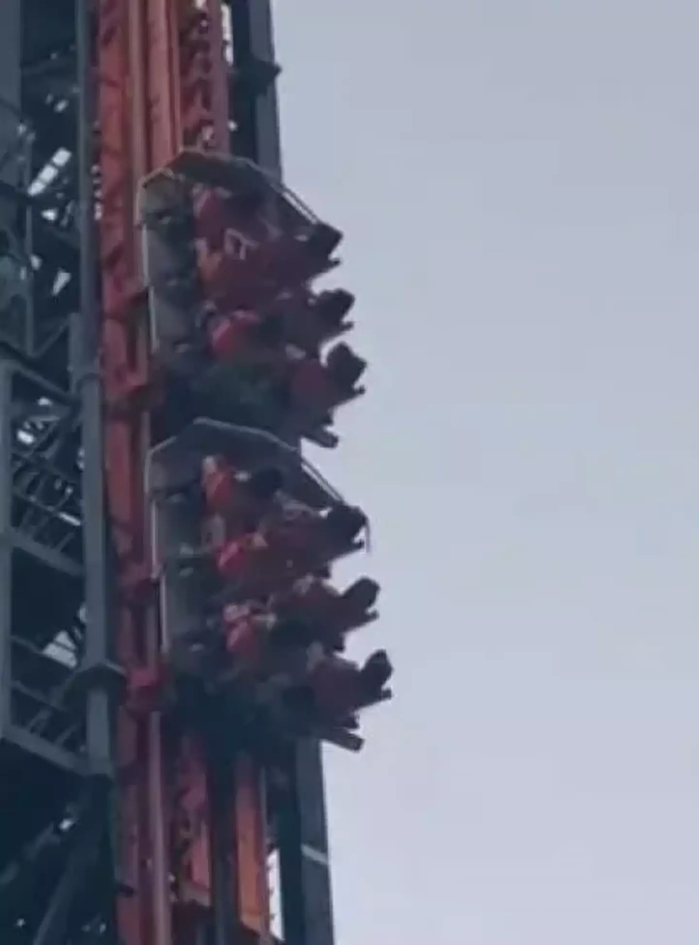 A group of thrill seekers were left stranded in mid-air after a rollercoaster in Madrid malfunctioned.