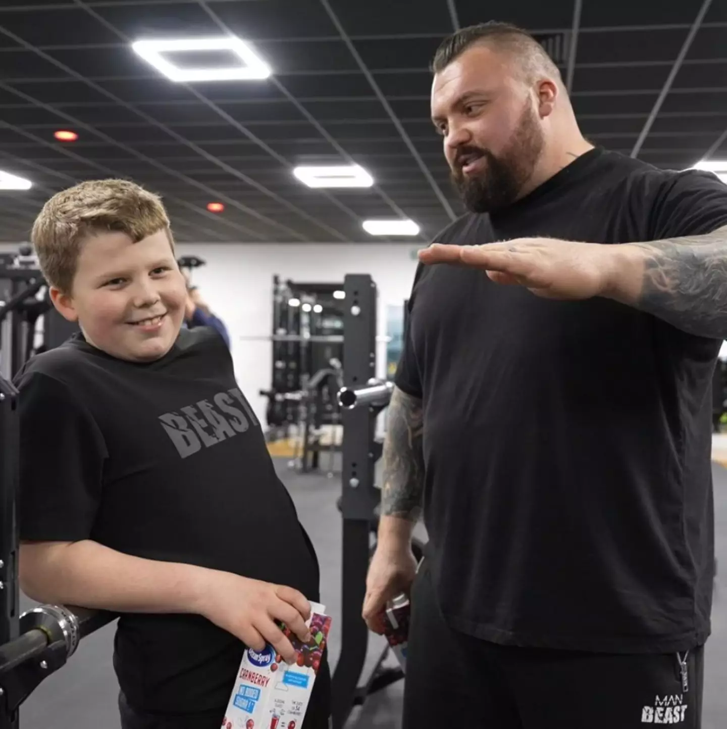 The father and son duo are fitness fanatics.