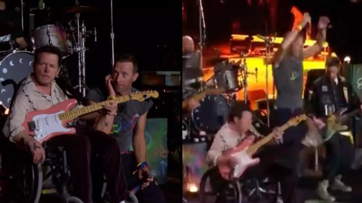 Glasto viewers spot incredible thing Michael J. Fox did during performance with Coldplay