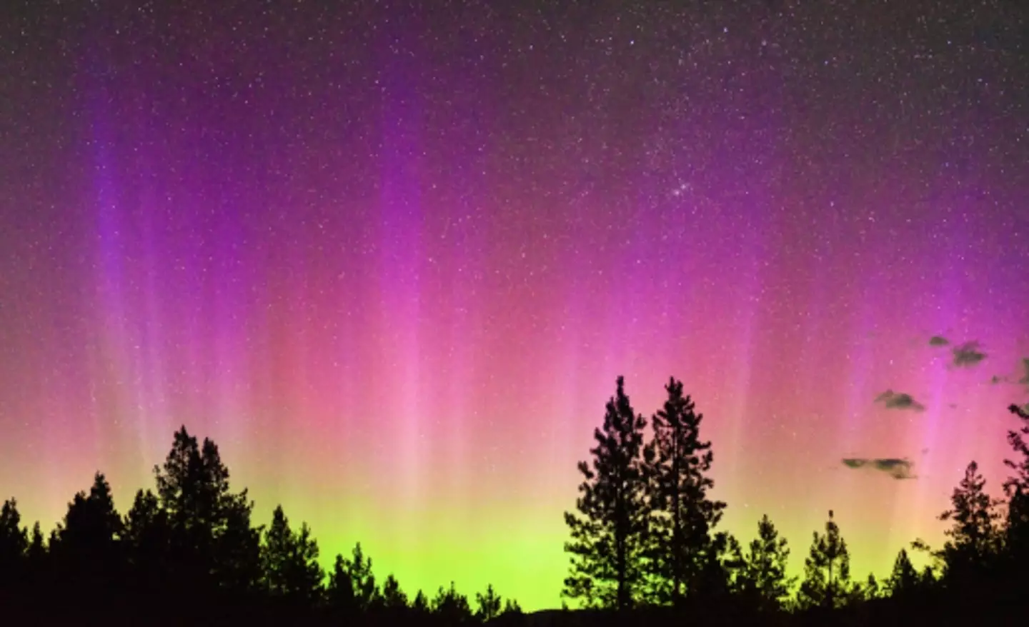 The G-1 geomagnetic storm caused auroras in a number of northern US states.