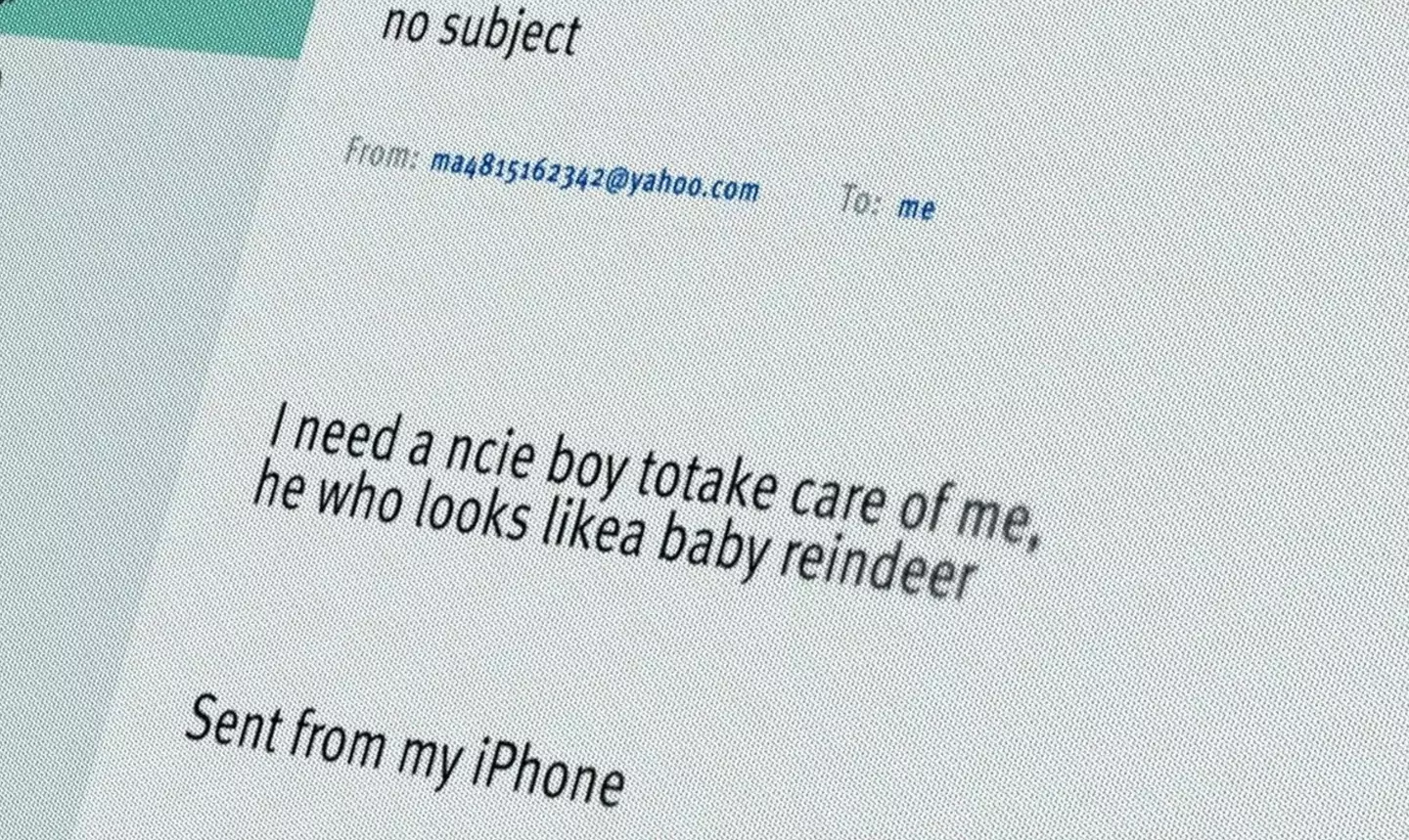 Baby Reindeer's Martha obsessively used the email sign-off despite not owning an iPhone (Netflix)