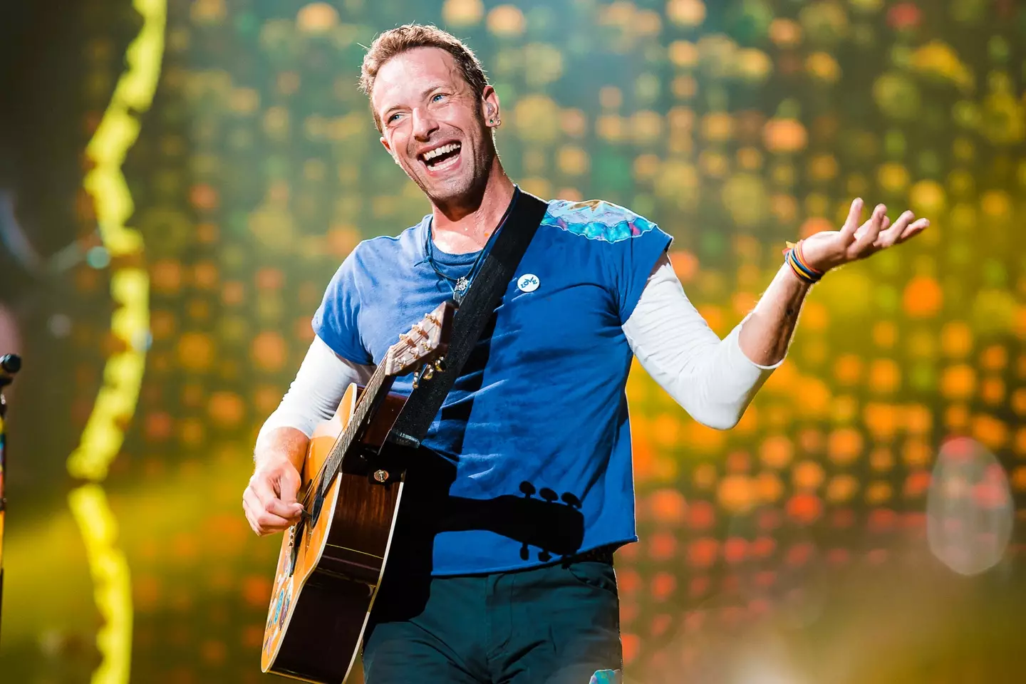 After this weekend, Coldplay will have headlined Glastonbury five times. (Mauricio Santana/Getty Images)