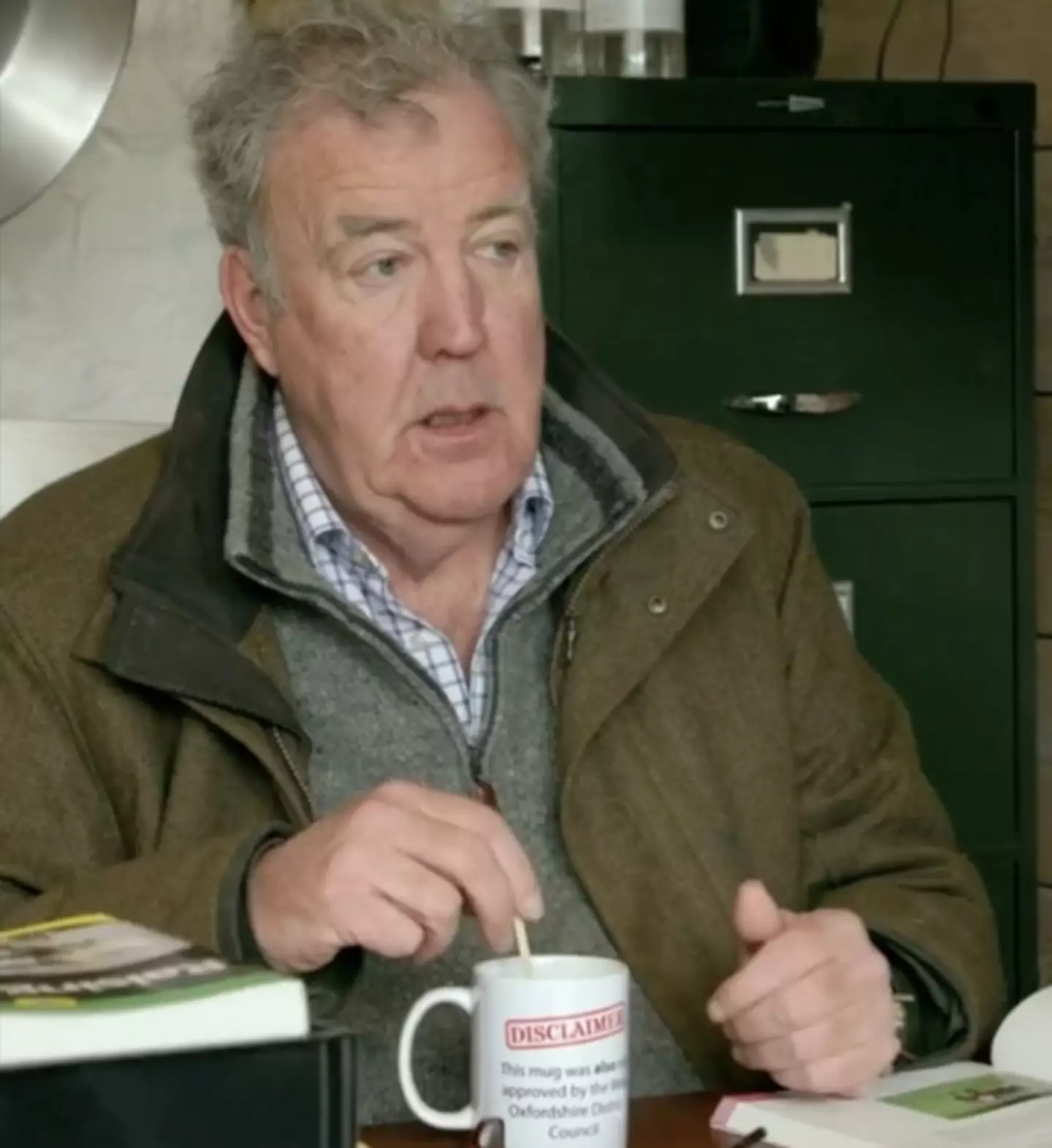 Some viewers have noticed that Clarkson's mug is poking fun at the council. (Prime Video)