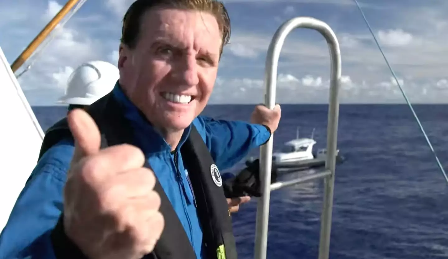 Larry Connor seen ahead of his dive in a submersible down to Mariana Trench (YouTube/The Connor Group)