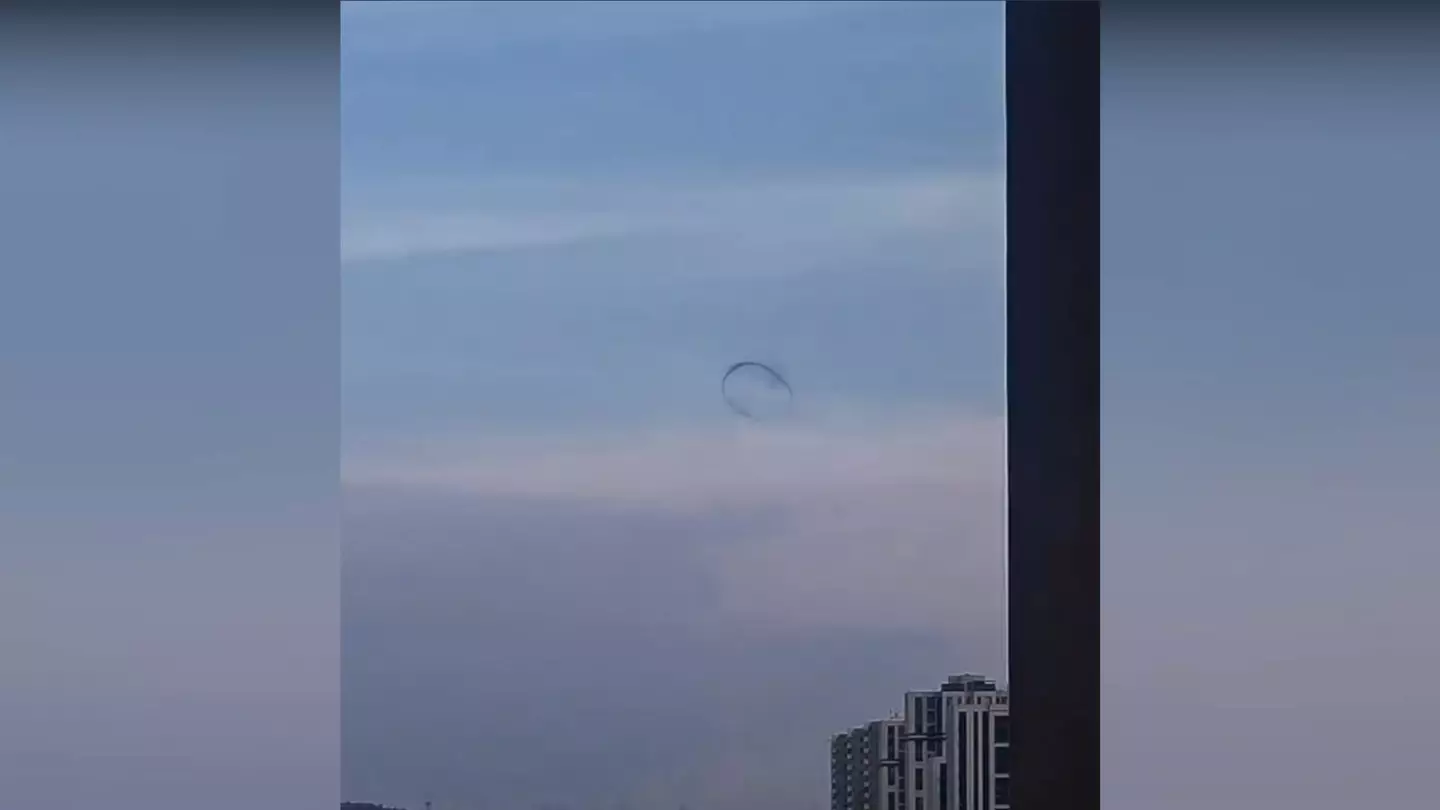 Locals spotted the ring in the sky. (AsiaWire)