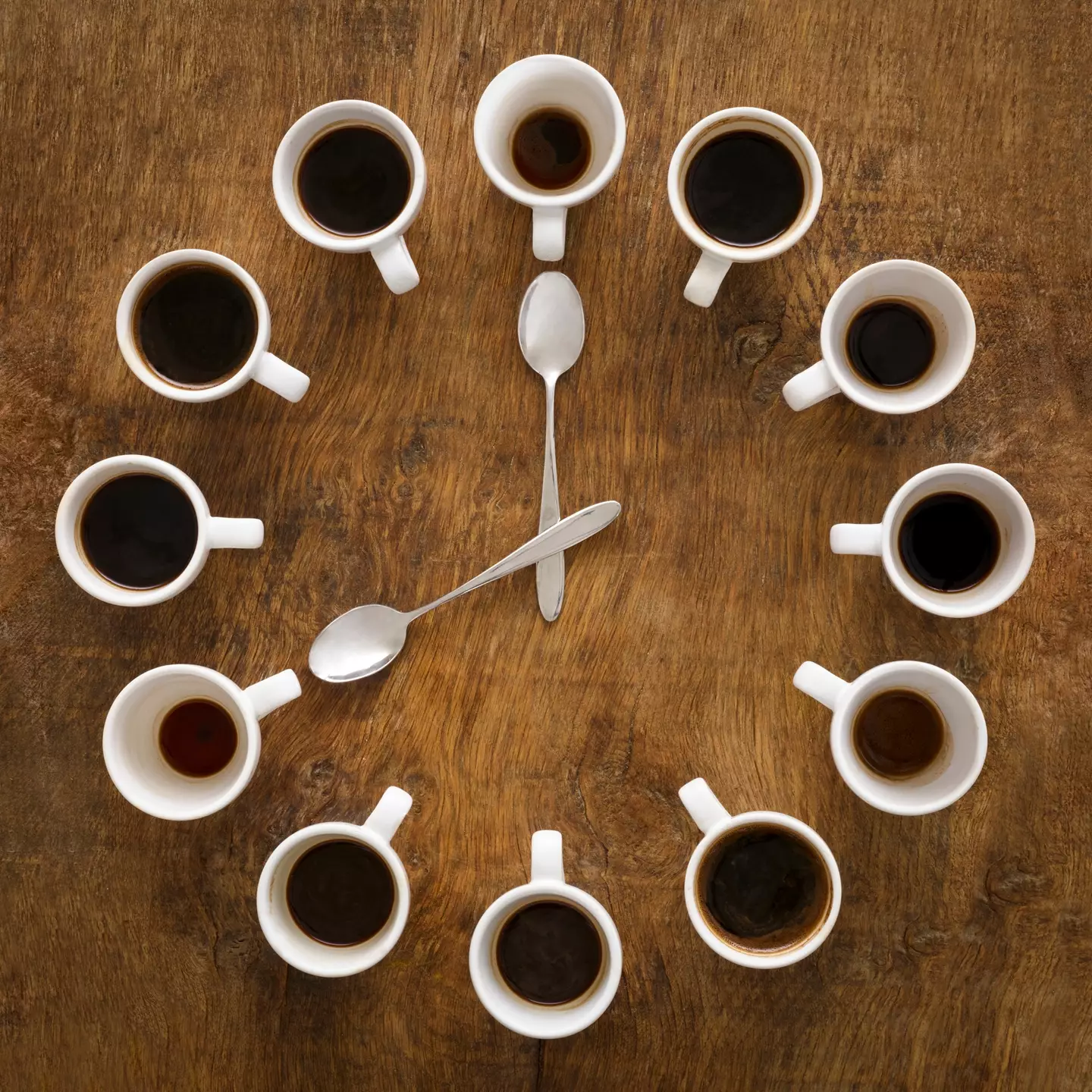 "Look at that, it's coffee o'clock! Oh dear, I have a problem, don't I?"
