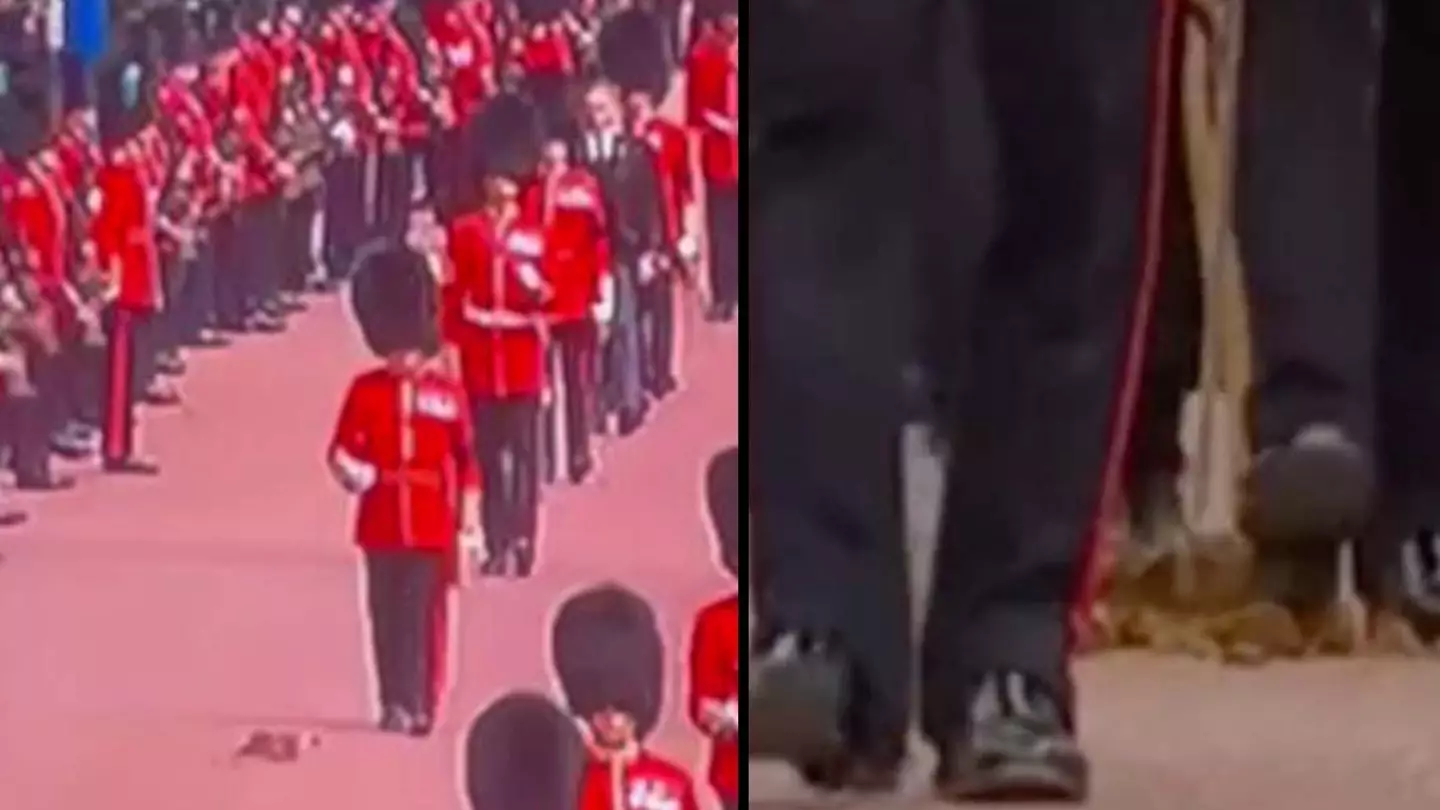 Royal guards forced to walk through poo during funeral procession