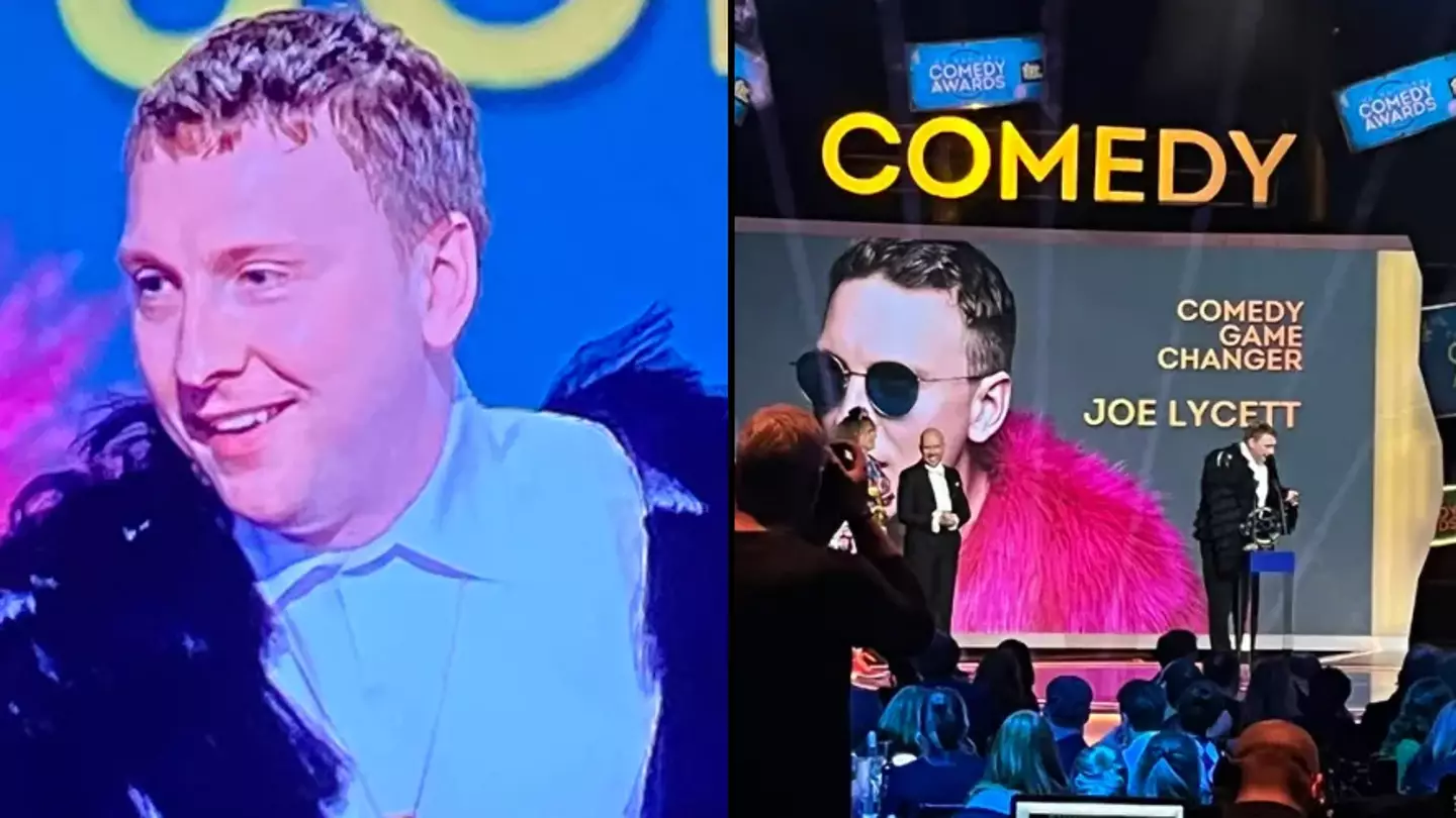 Joe Lycett thanks everyone he's burned in the last year as he wins National Comedy Award