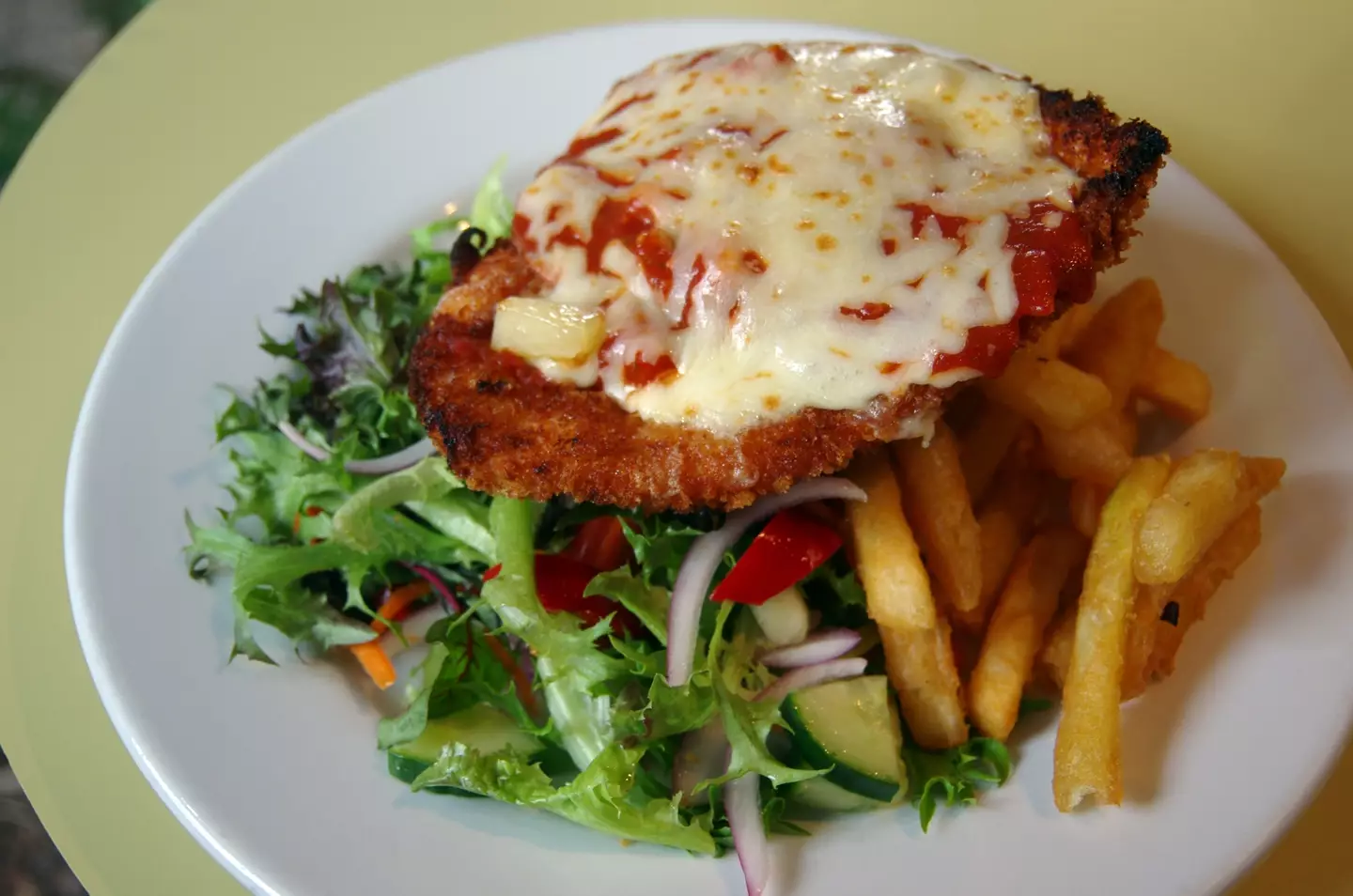 The chicken parmigiana is one of Australia's favourite dishes (Getty Stock Photo)