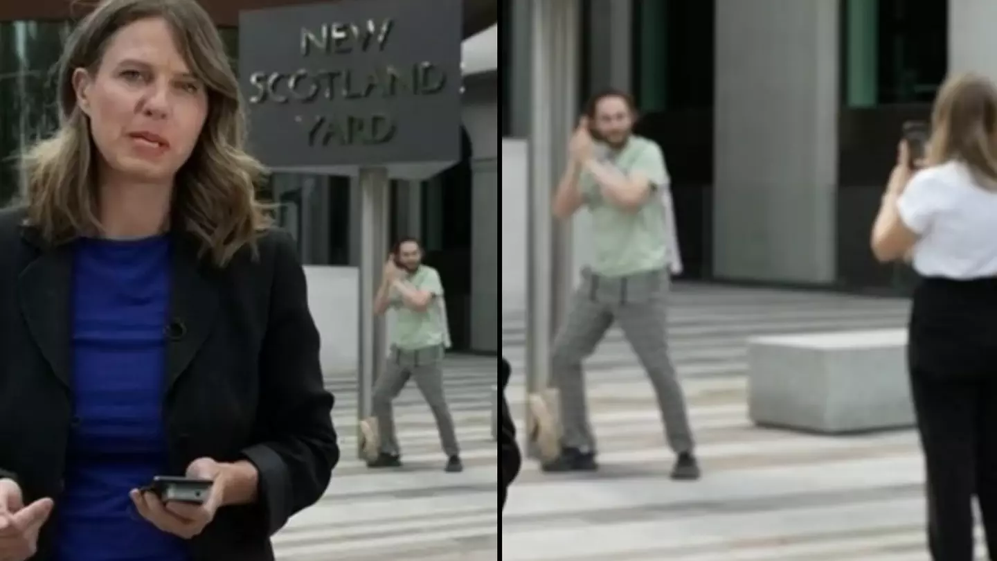 Lad caught pretending to be James Bond while BBC reporter talks outside Scotland Yard