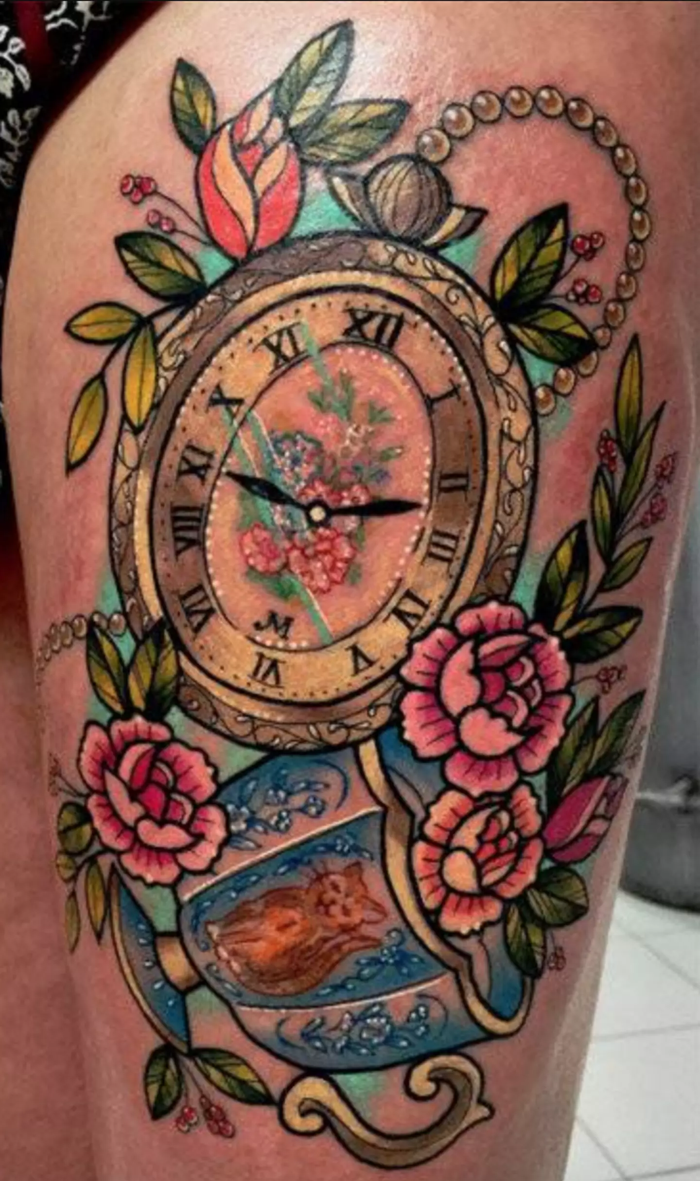The tattoo artist accidentally gave the clock face two elevens (E4)