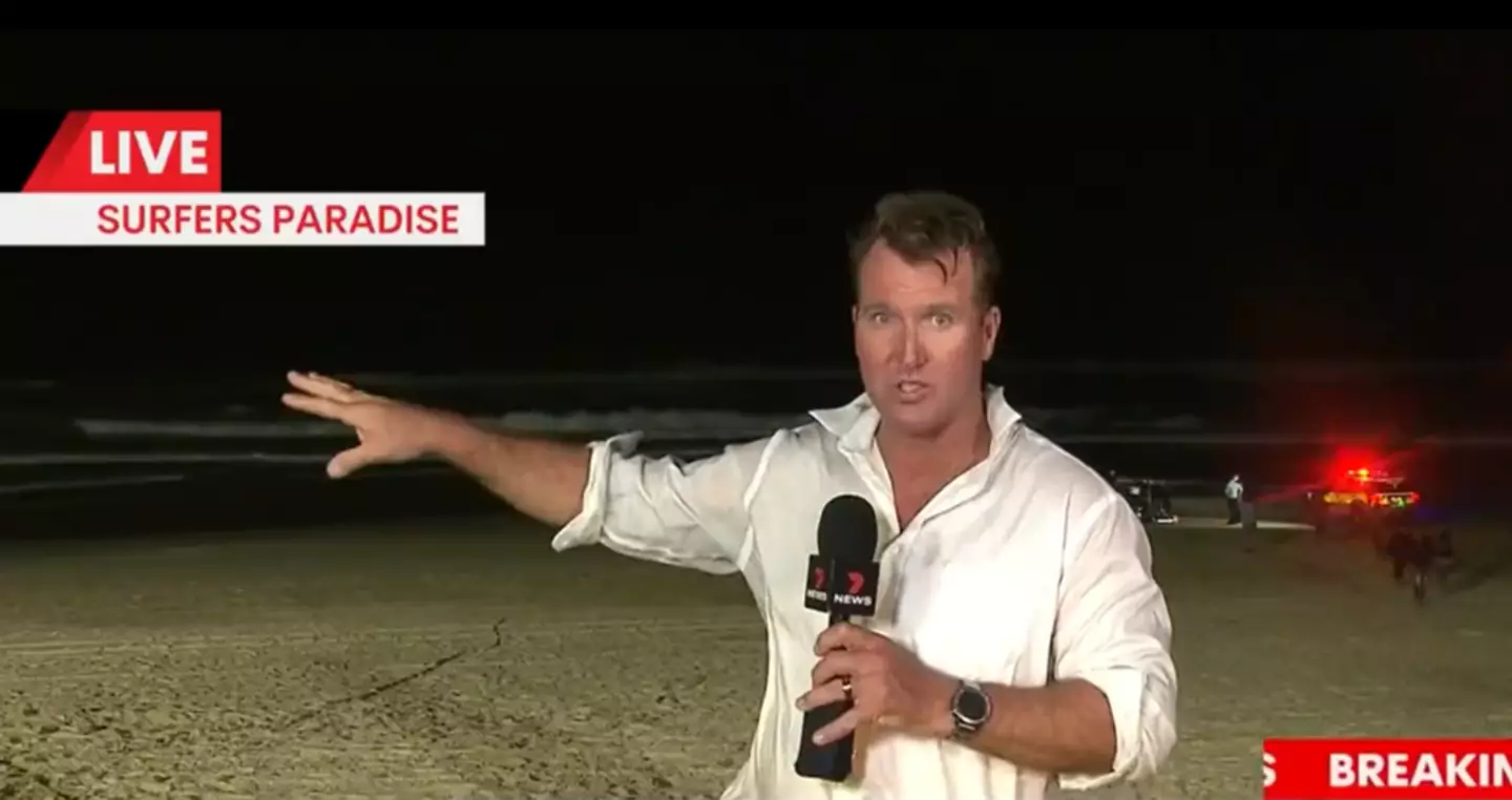 Reporter Paul Burt sprang into action when he noticed the lad was in trouble (7News)