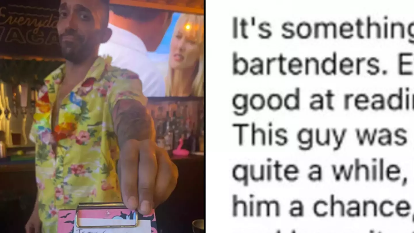 Bartender branded 'hero' after giving girl note disguised as receipt explains why he did it