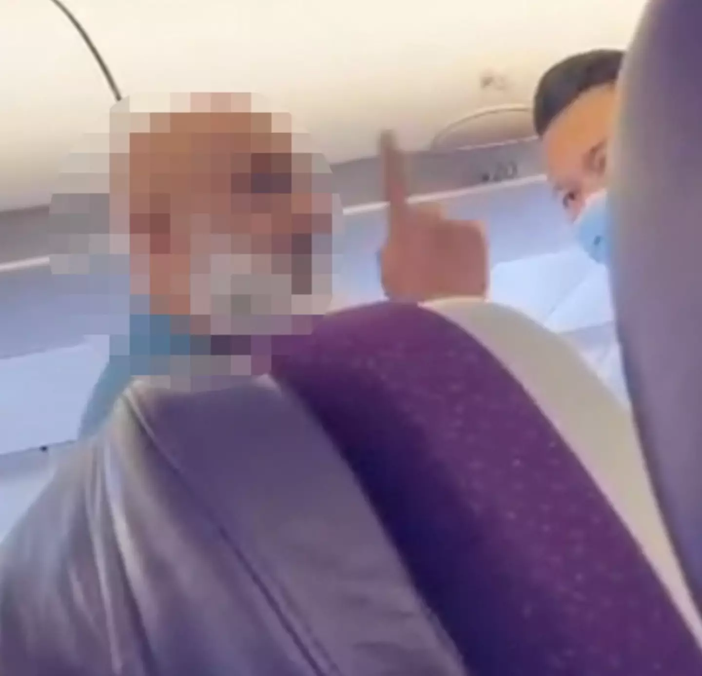 The unnamed man was seen berating passengers and staff.