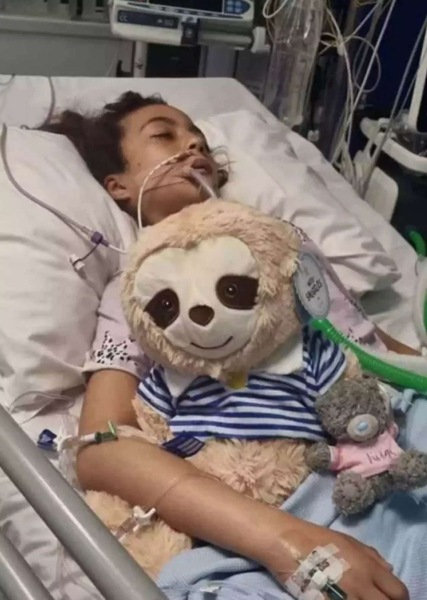 Sarah was placed in a coma after being rushed to hospital.
