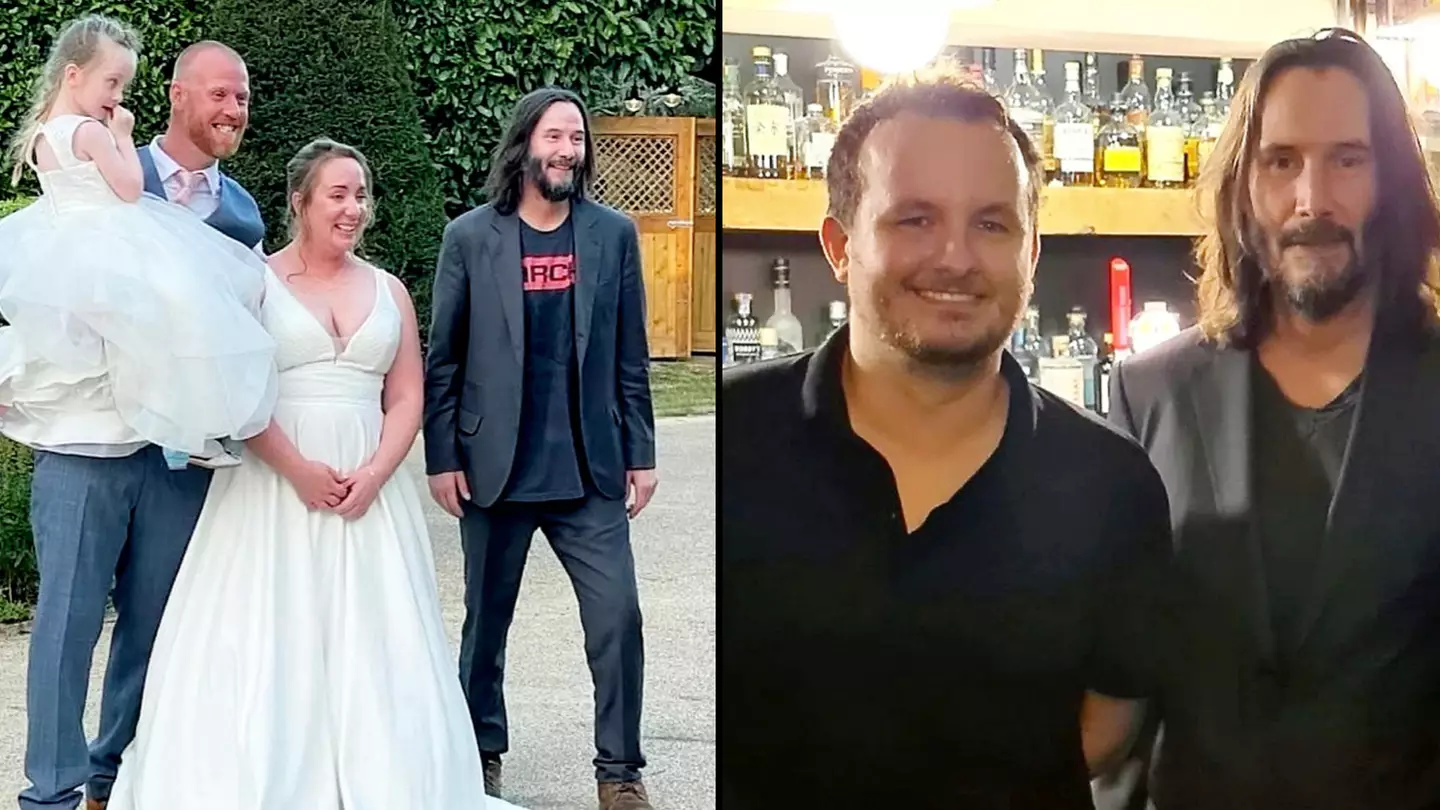 Keanu Reeves speaks out to deny crashing UK couple's wedding