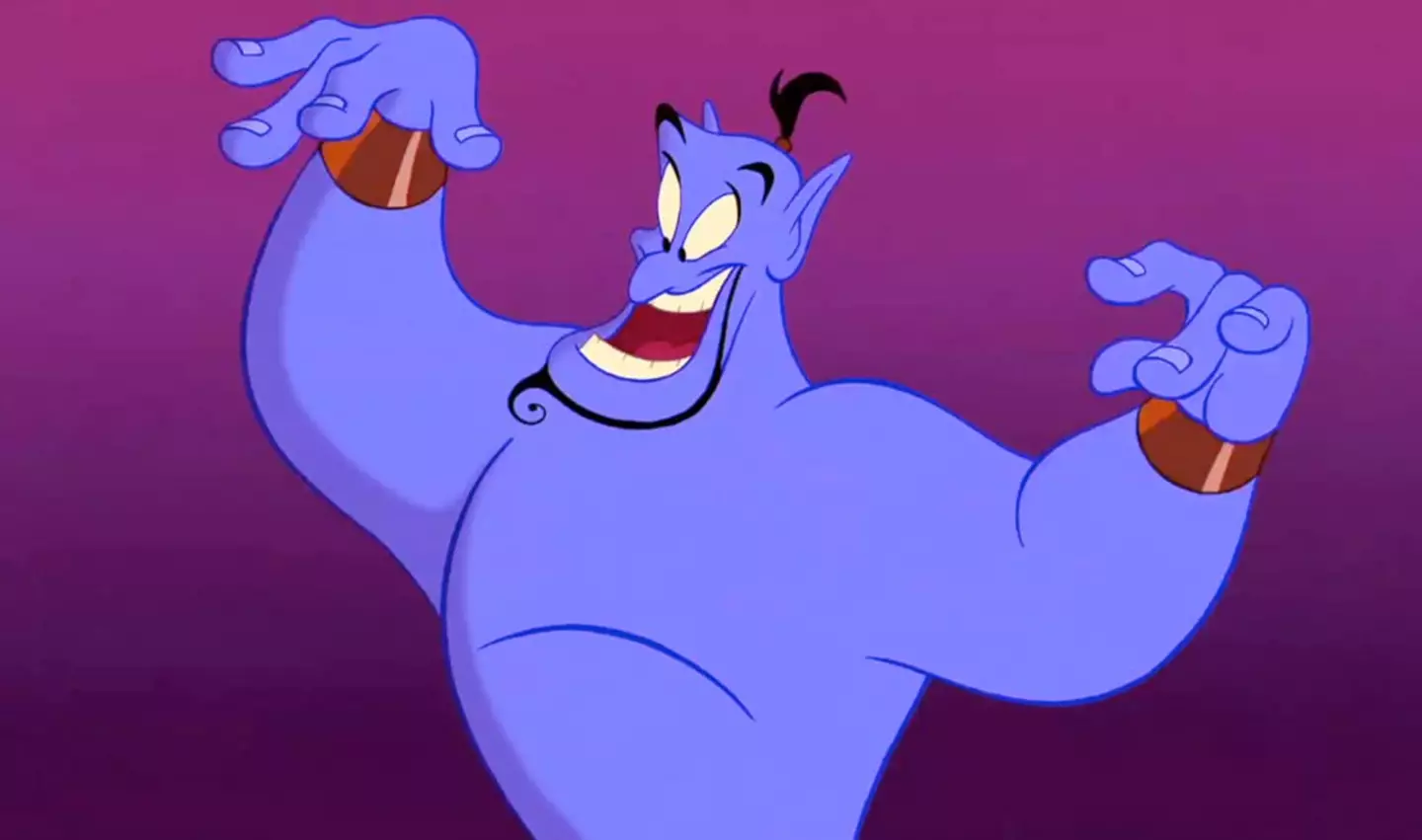 Aladdin Original Production cel Background obg Key Master Genie Robin  Williams