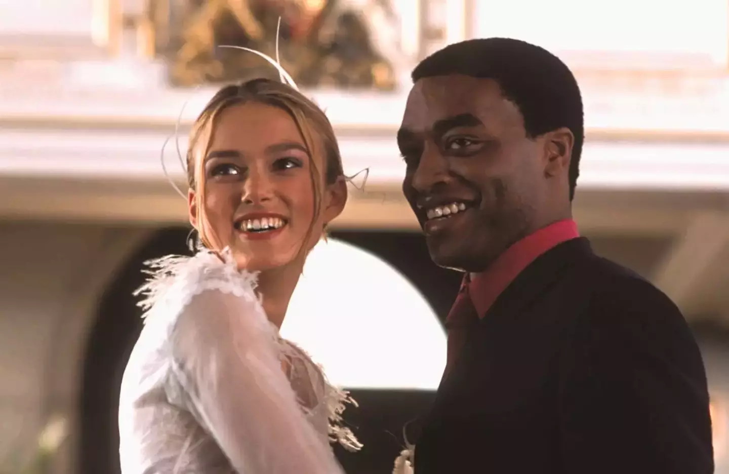 Keira Knightley and Chiwetel Ejiofor in Love Actually.