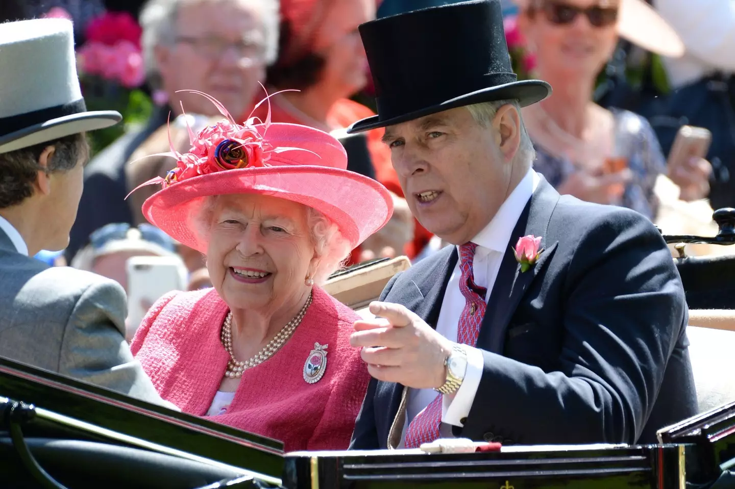 The Duke of York and The Queen at Royal Ascot in 2018.
