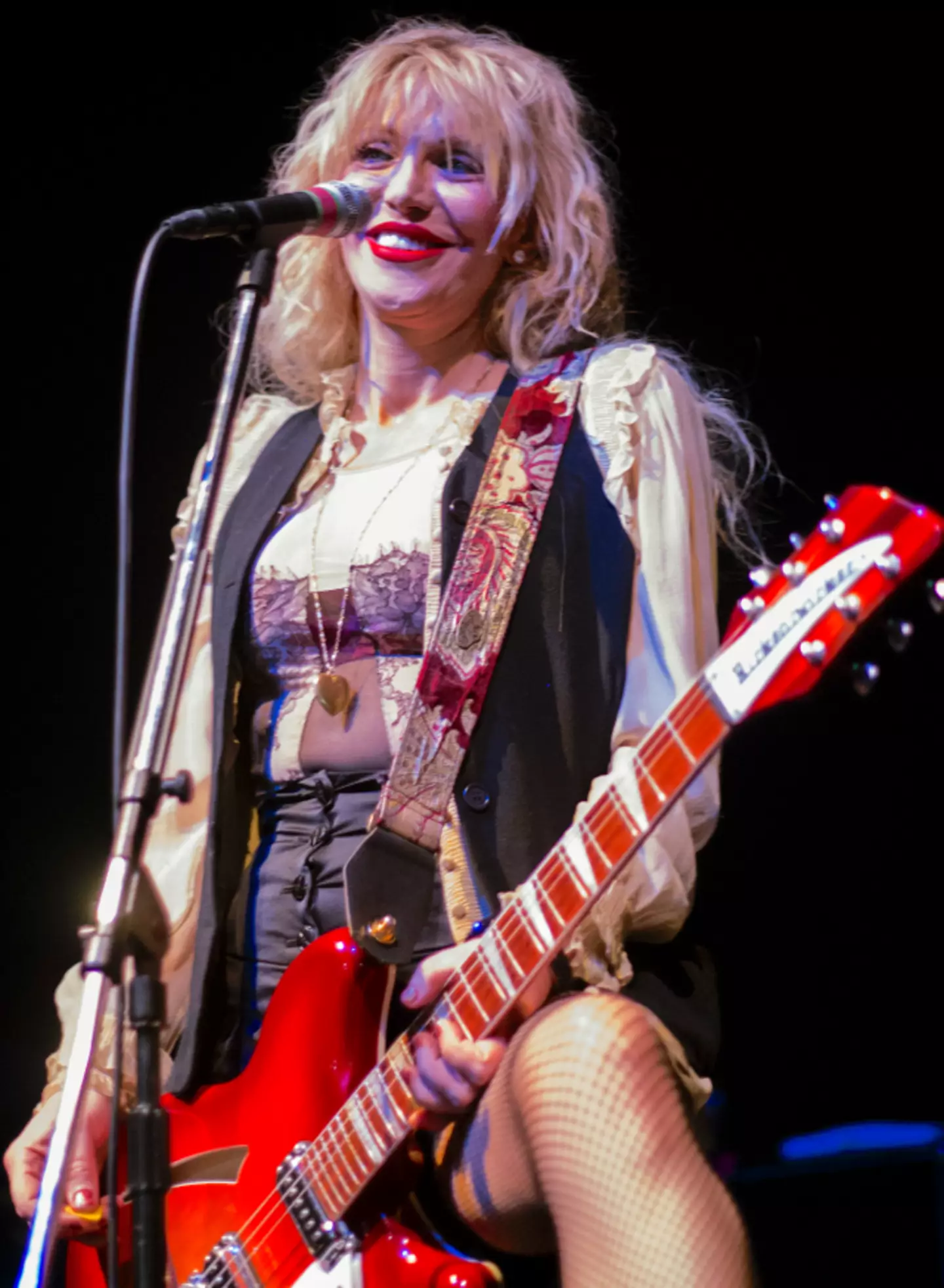 Courtney Love performing in Ventura, CA, 2015.