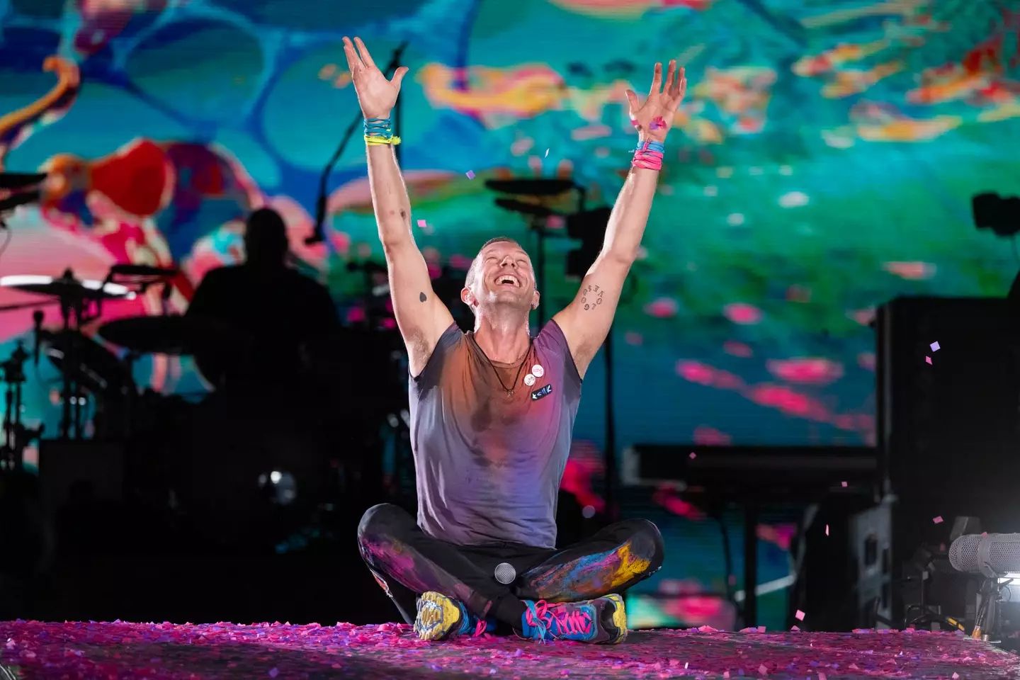 Coldplay are headlining the Pyramid Stage on Saturday (29 June). (Matt Jelonek/WireImage)